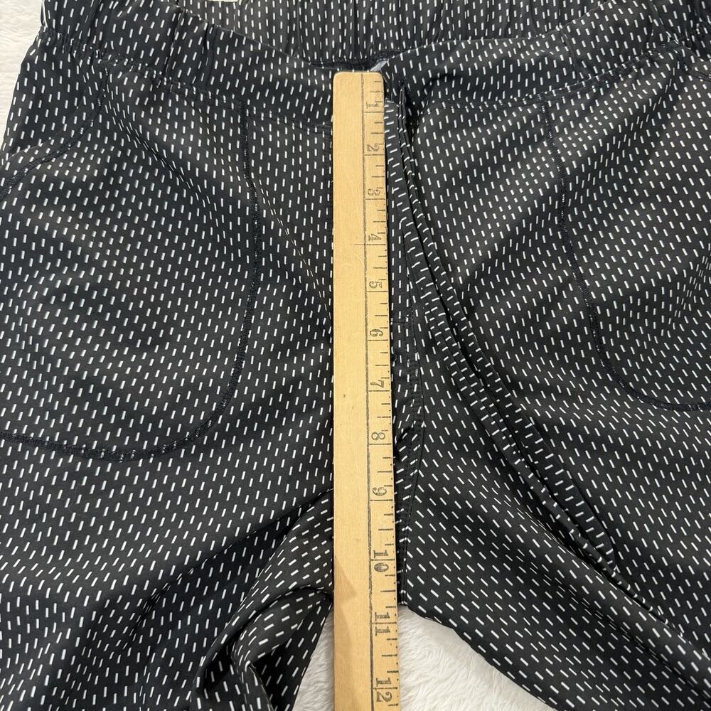 Albion Jogger Pants S Black White Print Zip Ankle Pockets Athleisure Activewear - Picture 3 of 10